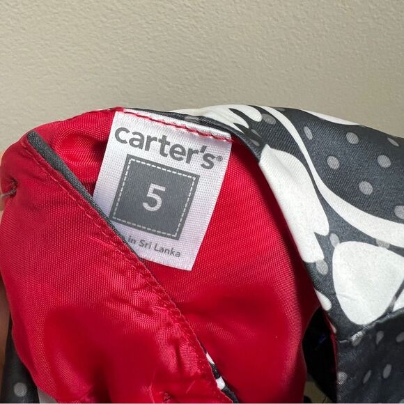 Carter’s gray white & red tiered dress Size 5 - Picture 4 of 4
